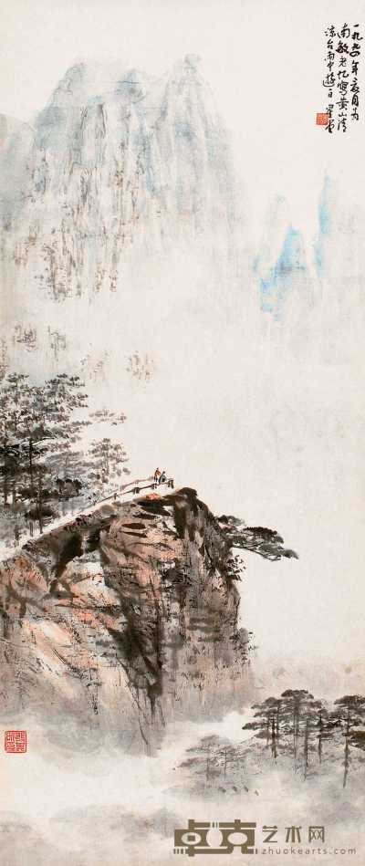 卢星堂 1994年作 黄山清台 立轴 78.6×33.4cm